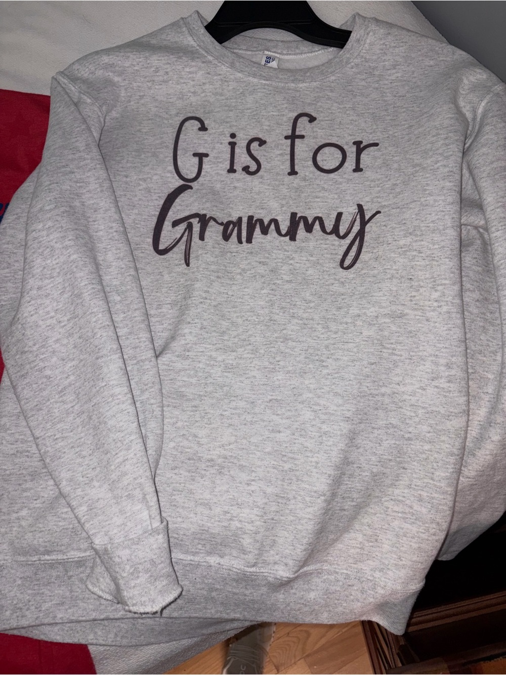 G is for Grammy Lightweight Gray Crewneck Sweatshirt-small
